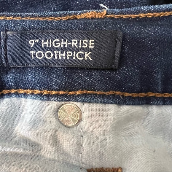 J. Crew Jeans 9” High Rise Toothpick Blue Harbor Wash 32 Petite EUC - Picture 7 of 7